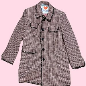 GORG Pink and Black Tweed Skirt Suit